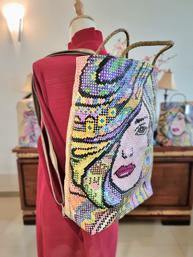 PREORDER Sustainable Handwoven Laptop Bag | Esmeralda