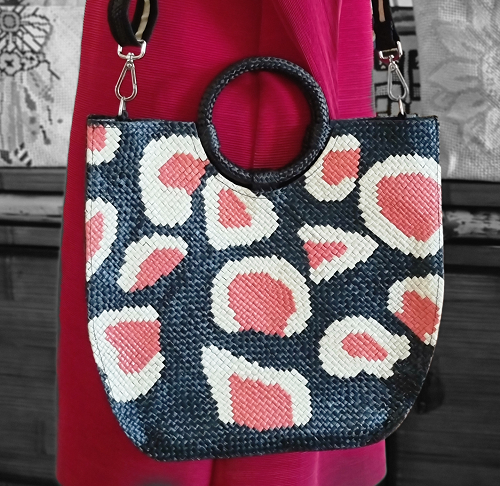 Handwoven Handbag with Detachable Strap Amalia by Fab-Rika