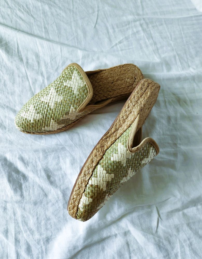 Handwoven Mule Espadrille in Nude
